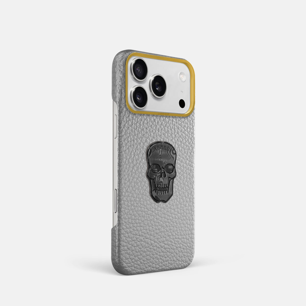 Classic Case With Carbon Skull For iPhone 18 Pro In Calf -2 | Nuage-Gold