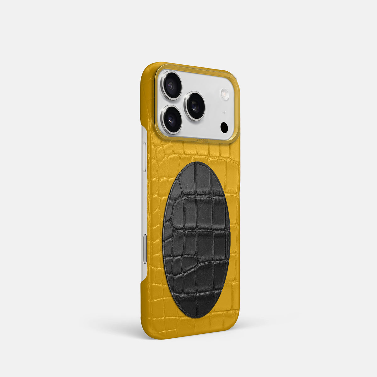 Classic Case With Oval For iPhone 17 Pro In Alligator -2 | Yellow-Gold