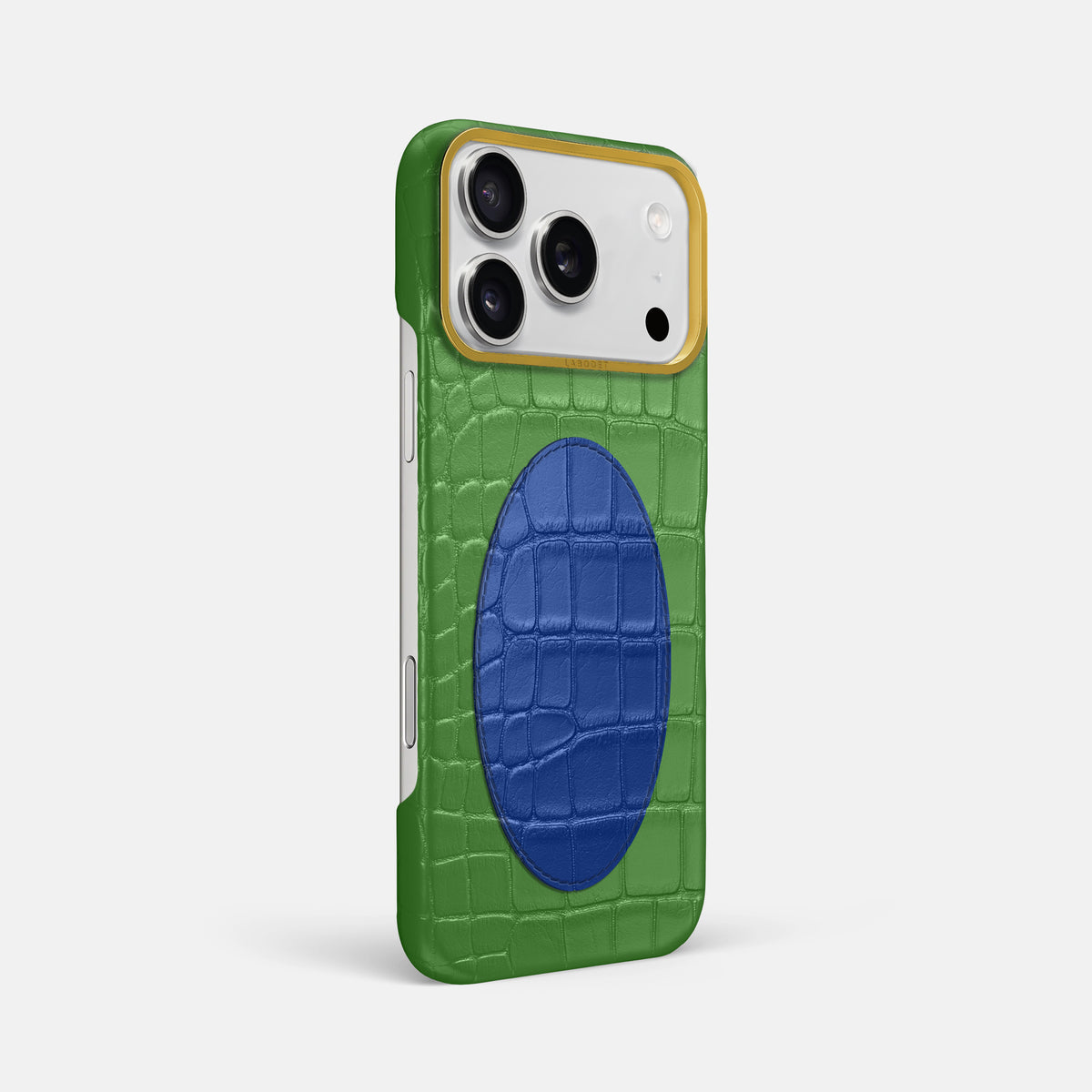 Classic Case With Oval For iPhone 17 Pro Max In Alligator -2 | Apple-Green-Gold