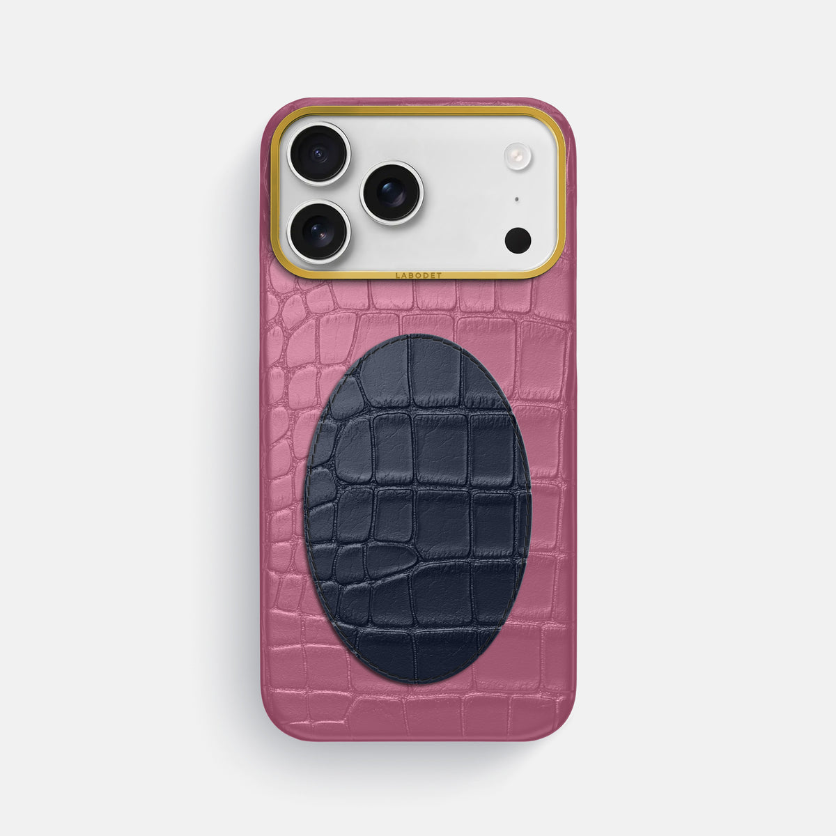 Classic Case With Oval For iPhone 17 Pro Max In Alligator -1 | Pink-Lagoon-Gold