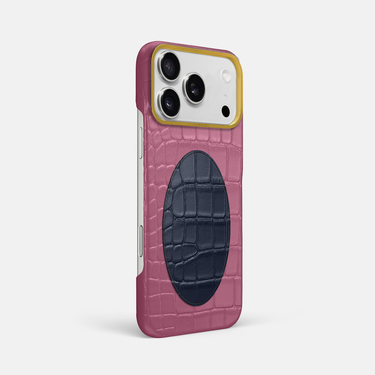 Classic Case With Oval For iPhone 17 Pro Max In Alligator -2 | Pink-Lagoon-Gold