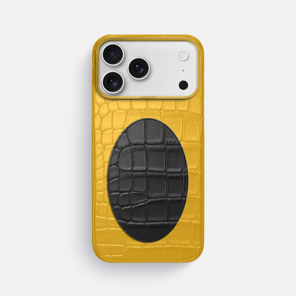Classic Case With Oval For iPhone 17 Pro Max In Alligator -1 | Yellow-Gold