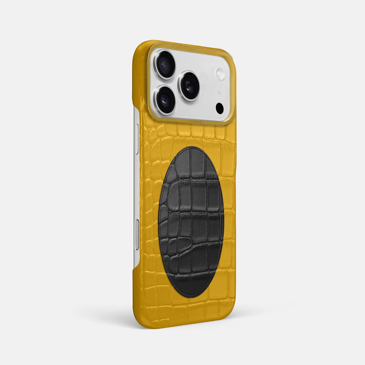 Classic Case With Oval For iPhone 17 Pro Max In Alligator -2 | Yellow-Gold