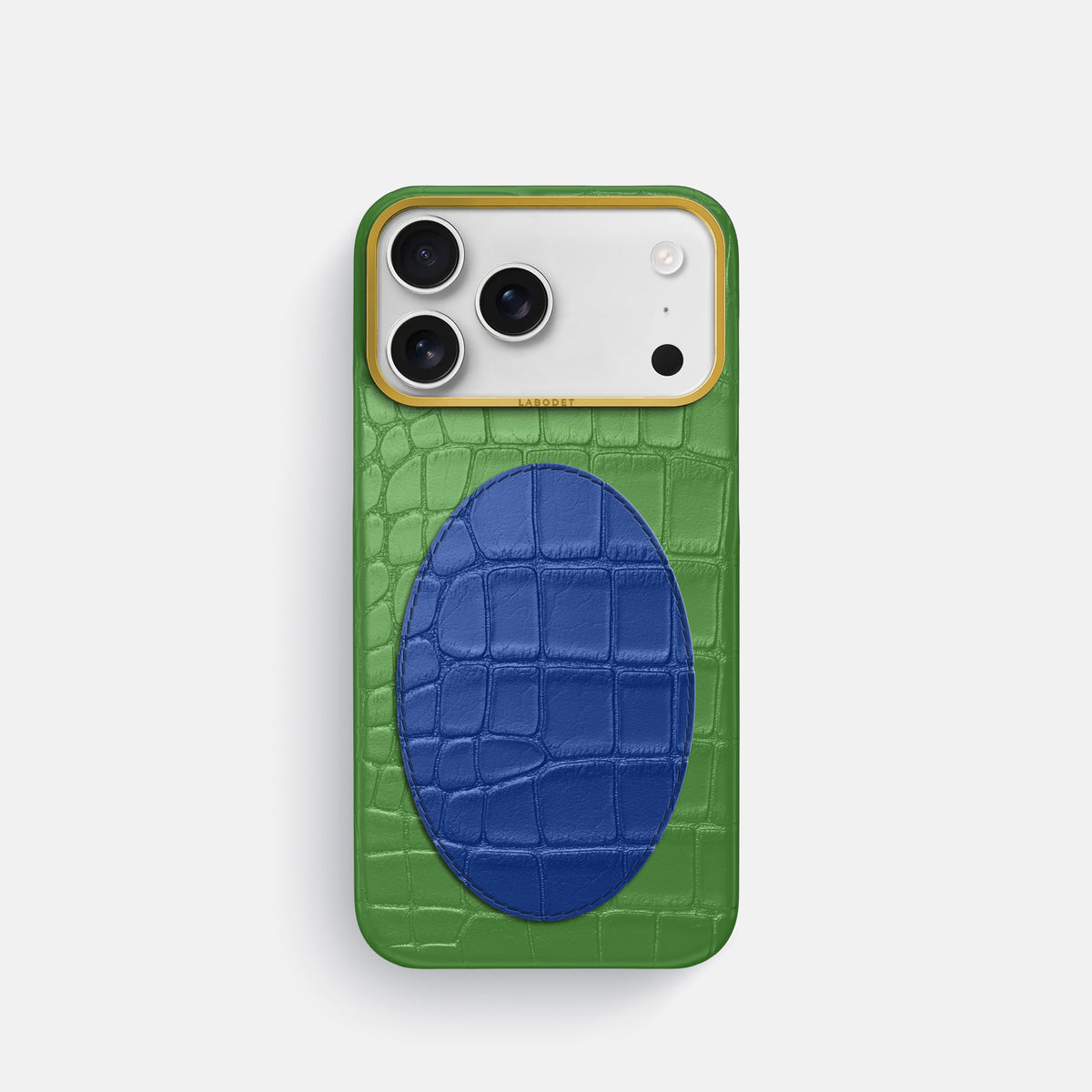 Classic Case With Oval For iPhone 18 Pro In Alligator -1 | Apple-Green-Gold