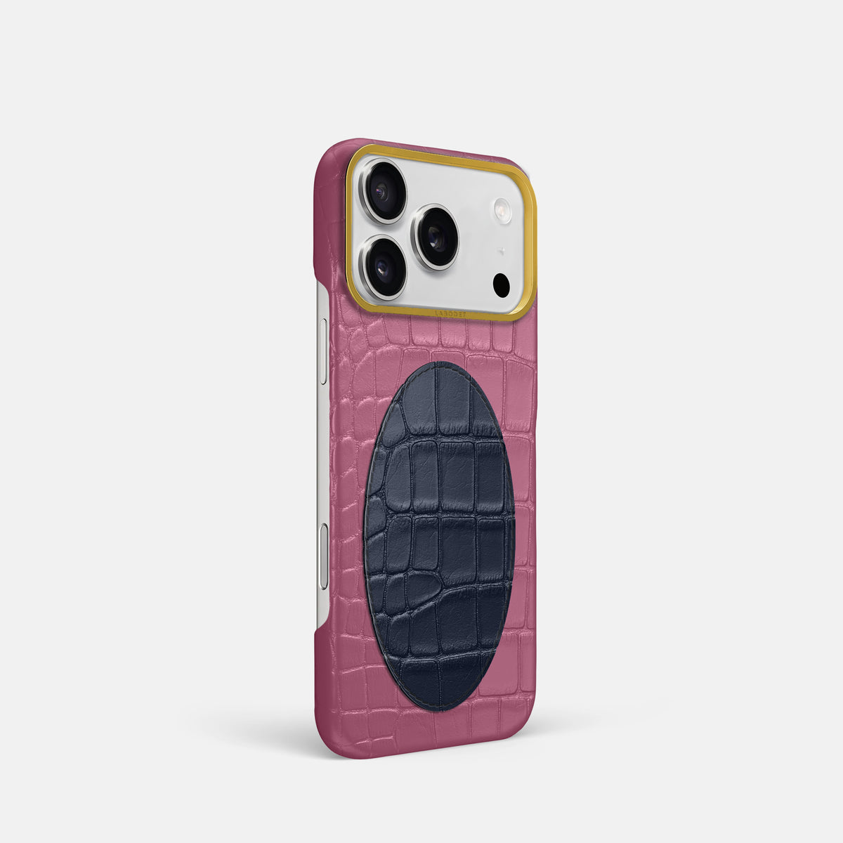 Classic Case With Oval For iPhone 18 Pro In Alligator -2 | Pink-Lagoon-Gold