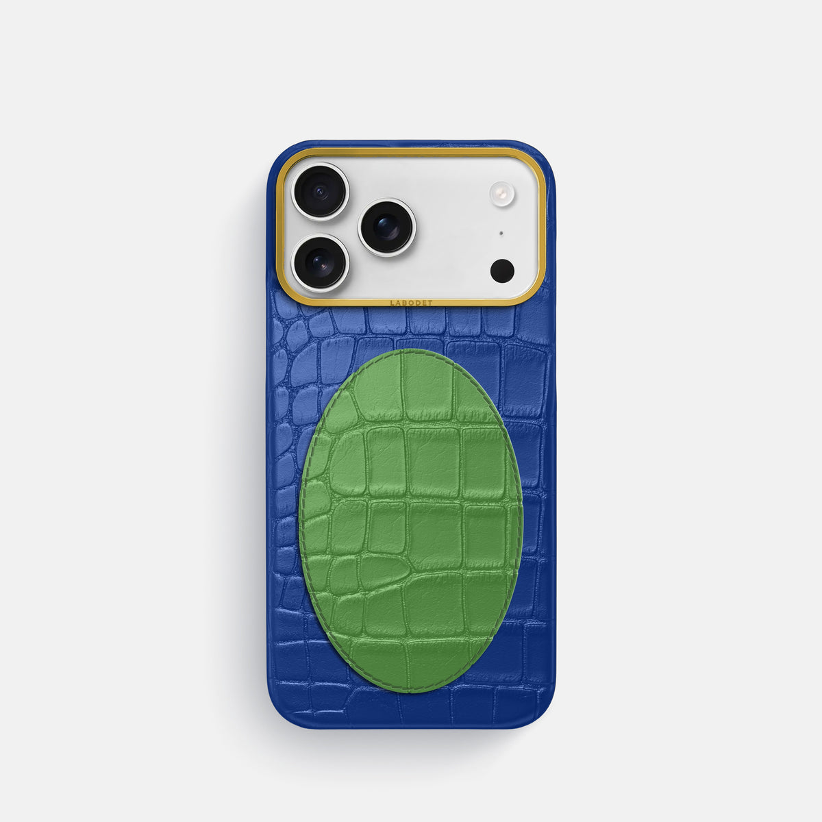 Classic Case With Oval For iPhone 18 Pro In Alligator -1 | Royal-Blue-Gold