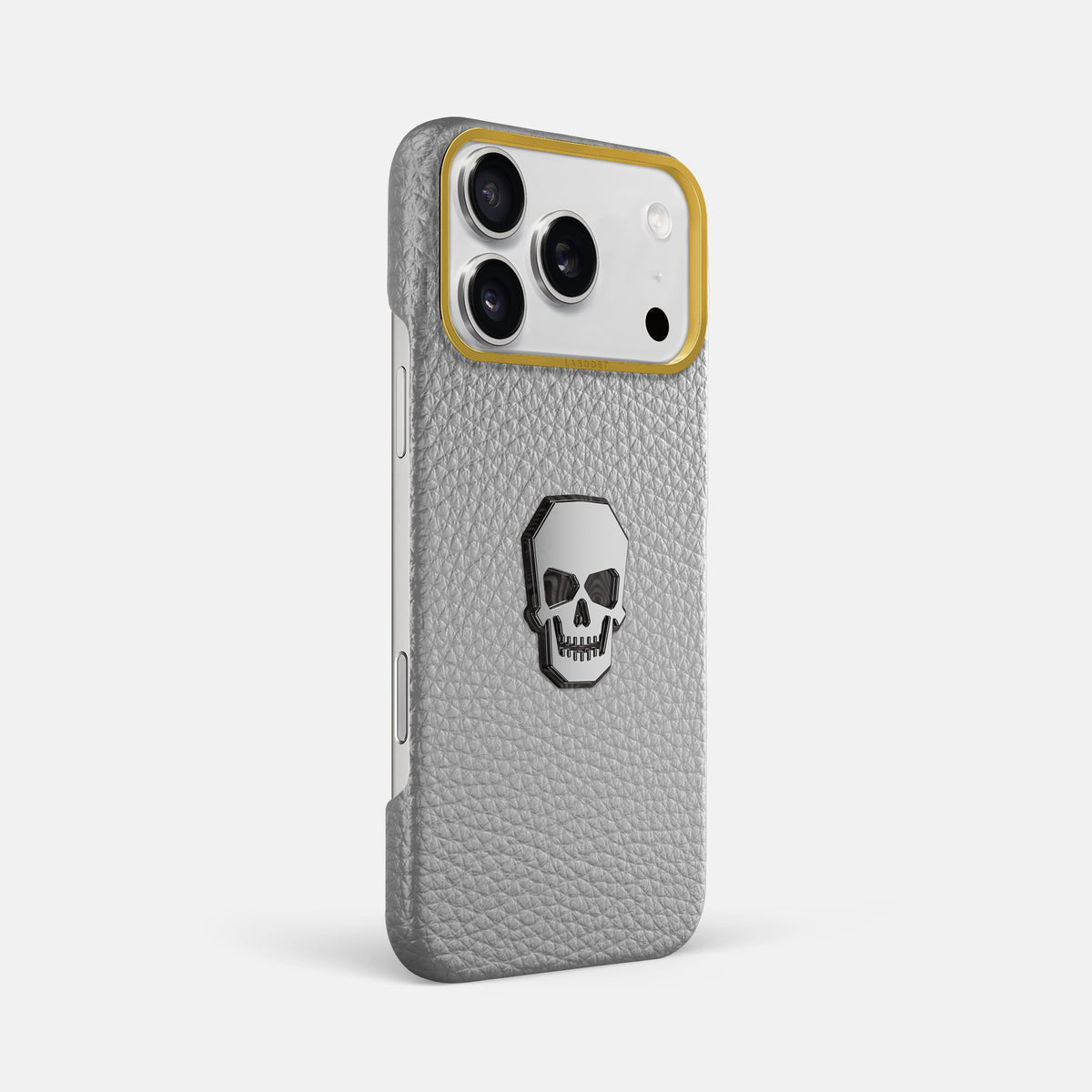 Classic Case With Titanium Skull For iPhone 17 Pro Max In Calf -2 | Nuage-Gold