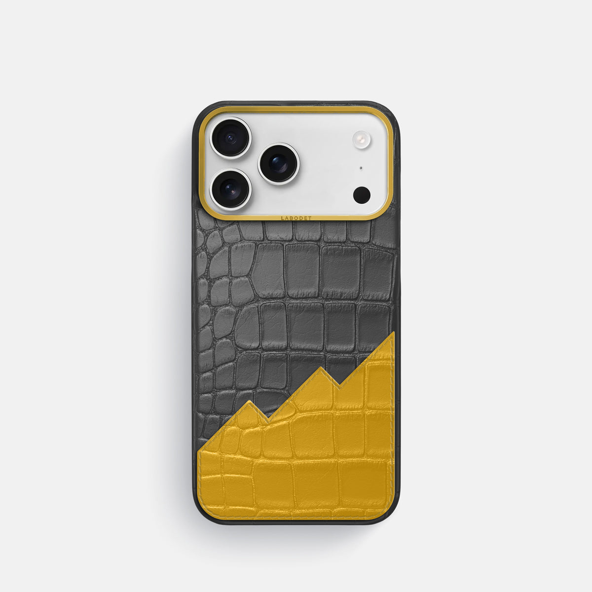 Classic Case With UpOnly For iPhone 17 Pro In Alligator -1 | Grey-Gold