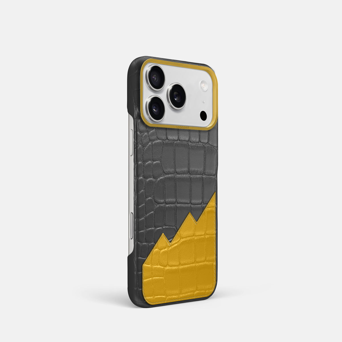 Classic Case With UpOnly For iPhone 17 Pro In Alligator -2 | Grey-Gold