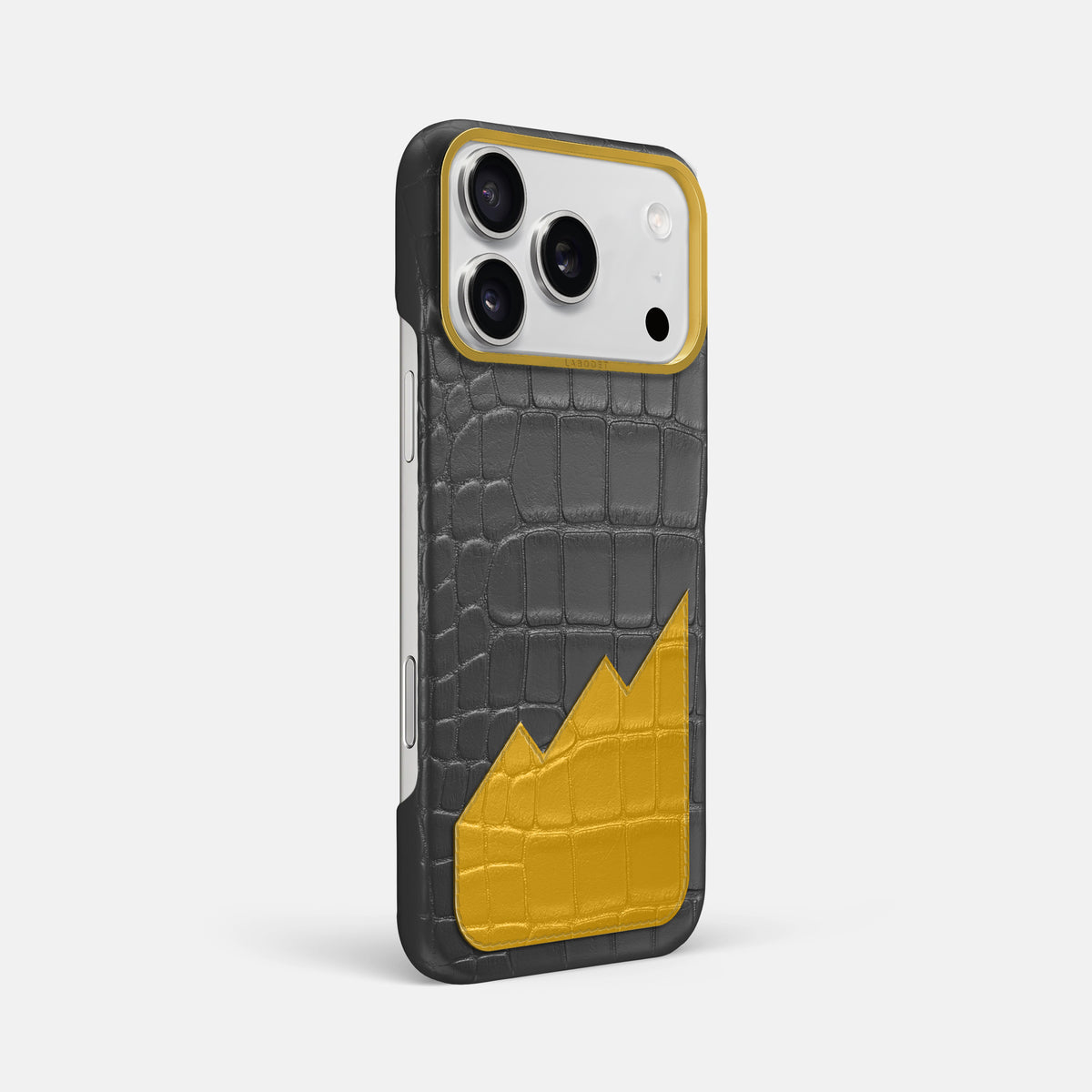 Classic Case With UpOnly For iPhone 17 Pro Max In Alligator -2 | Grey-Gold