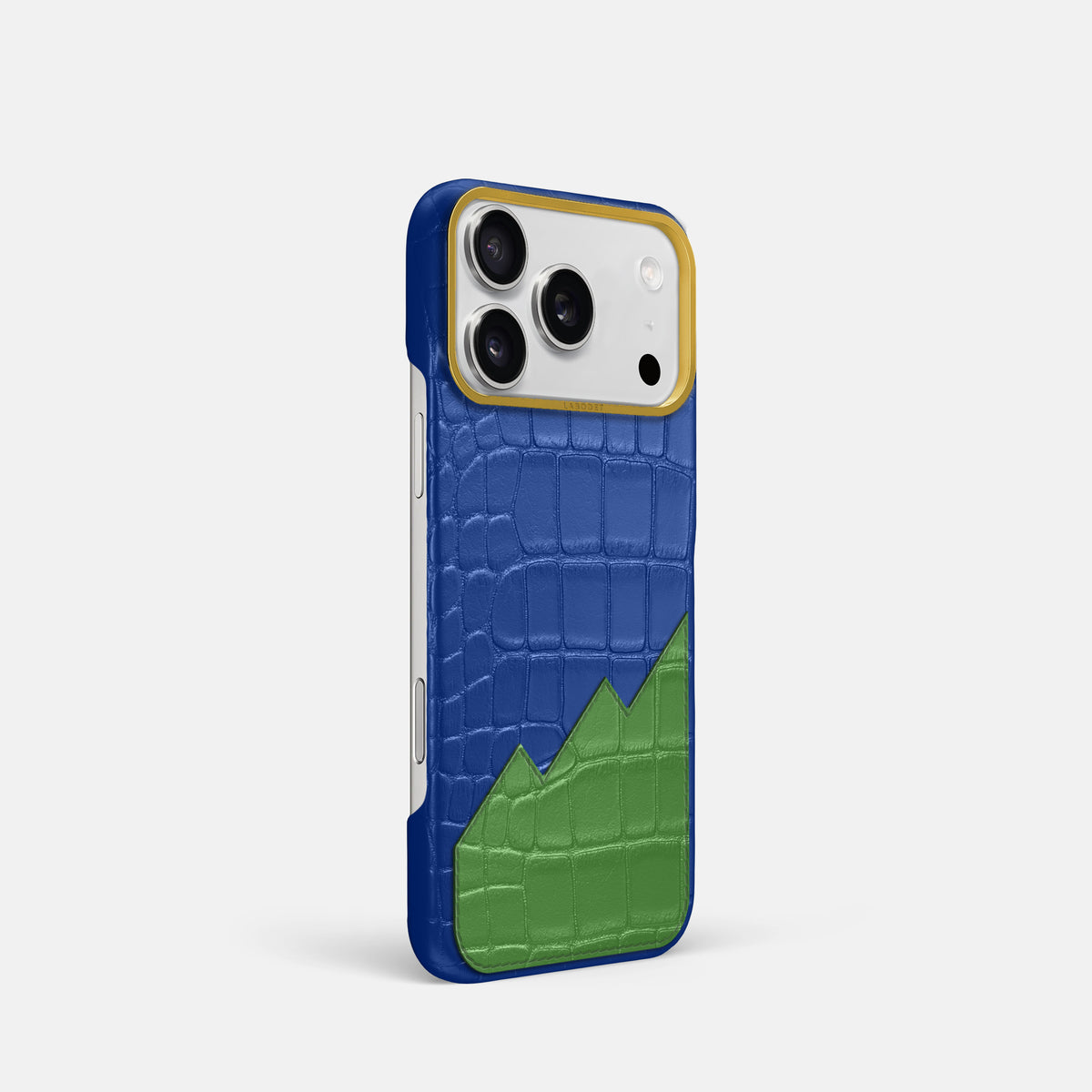 Classic Case With UpOnly For iPhone 18 Pro In Alligator -2 | Royal-Blue-Gold