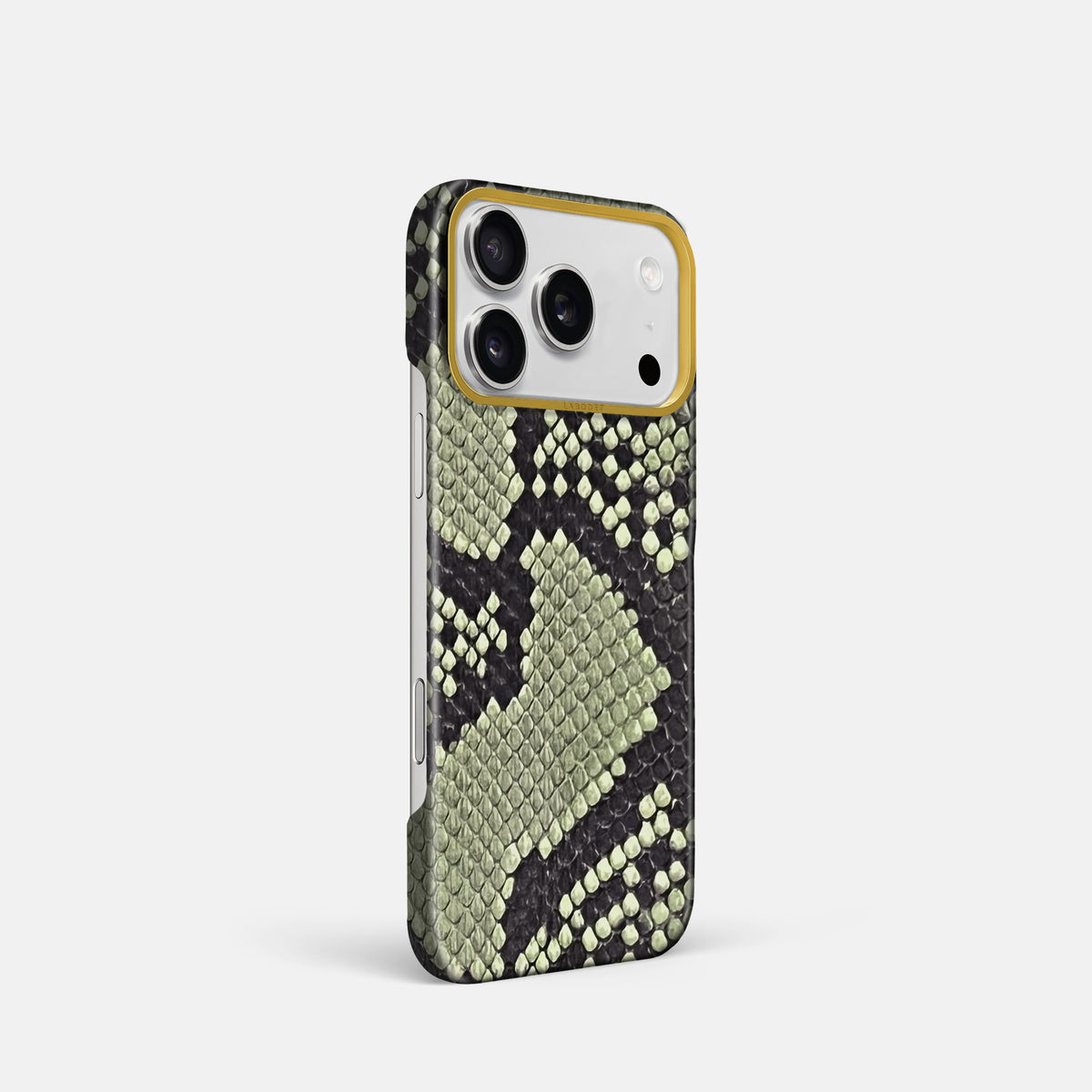 Classic Case For iPhone 17 Pro In Deluxe Python -2 | Army-Green-Gold