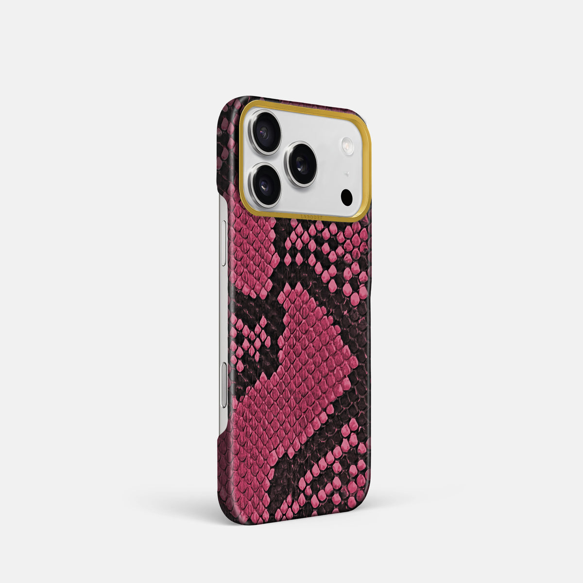 Classic Case For iPhone 17 Pro In Deluxe Python -2 | Burgundy-Gold