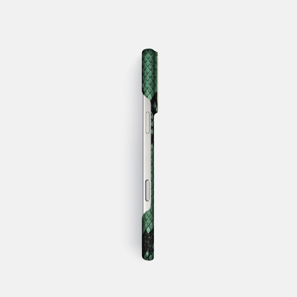 Classic Case For iPhone 17 Pro In Deluxe Python -3 | Forest-Green-Gold