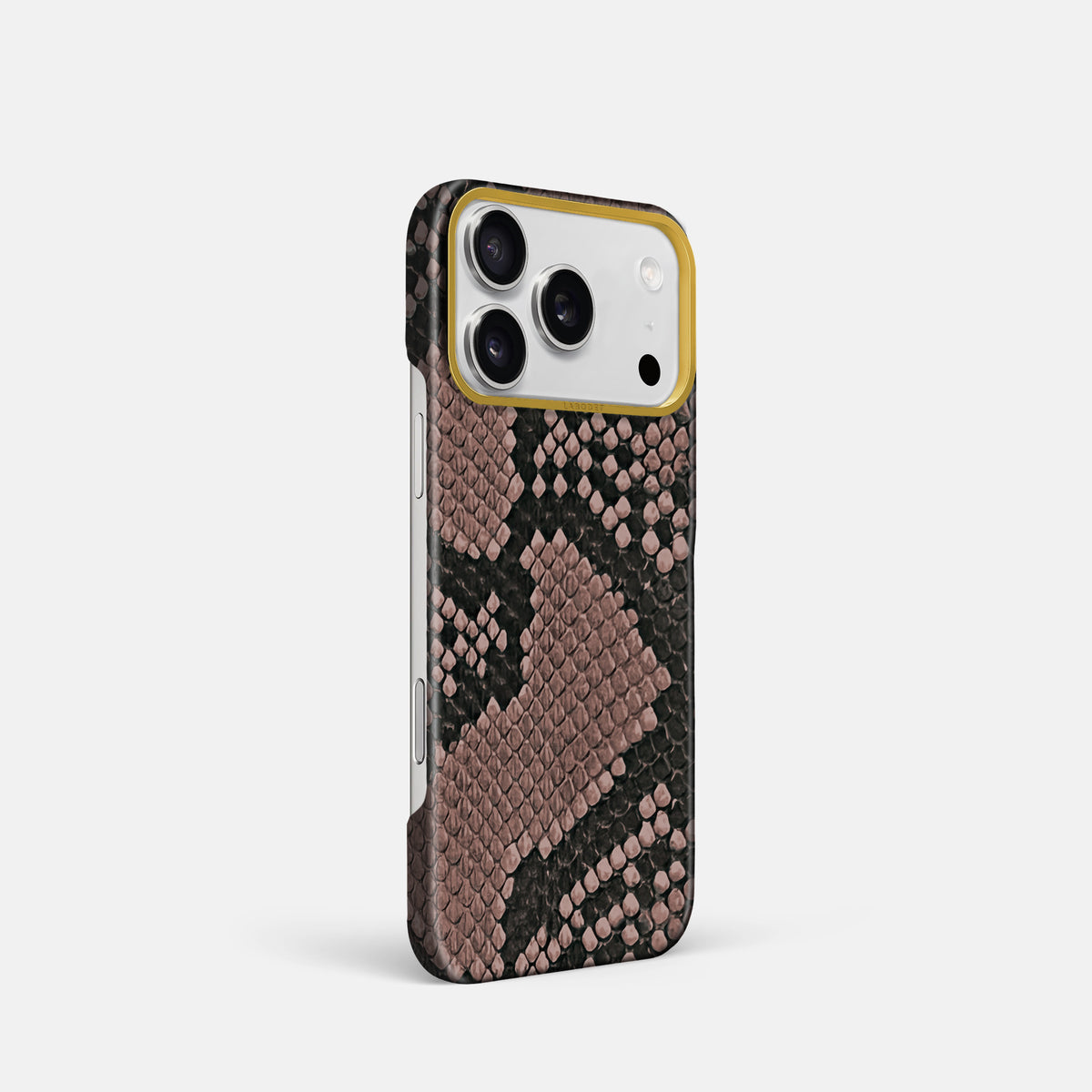 Classic Case For iPhone 17 Pro In Deluxe Python -2 | Mahogany-Brown-Gold