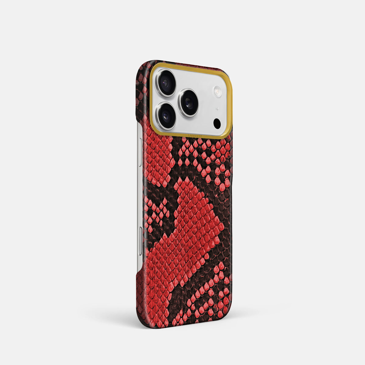 Classic Case For iPhone 17 Pro In Deluxe Python -2 | Red-Gold