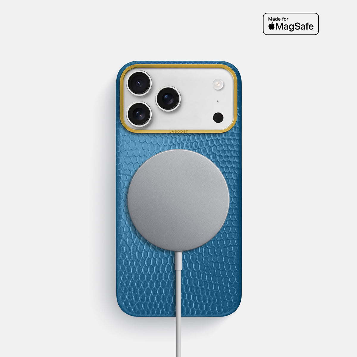 Classic Case For iPhone 17 Pro In Lizard -5 | Blue-Gold