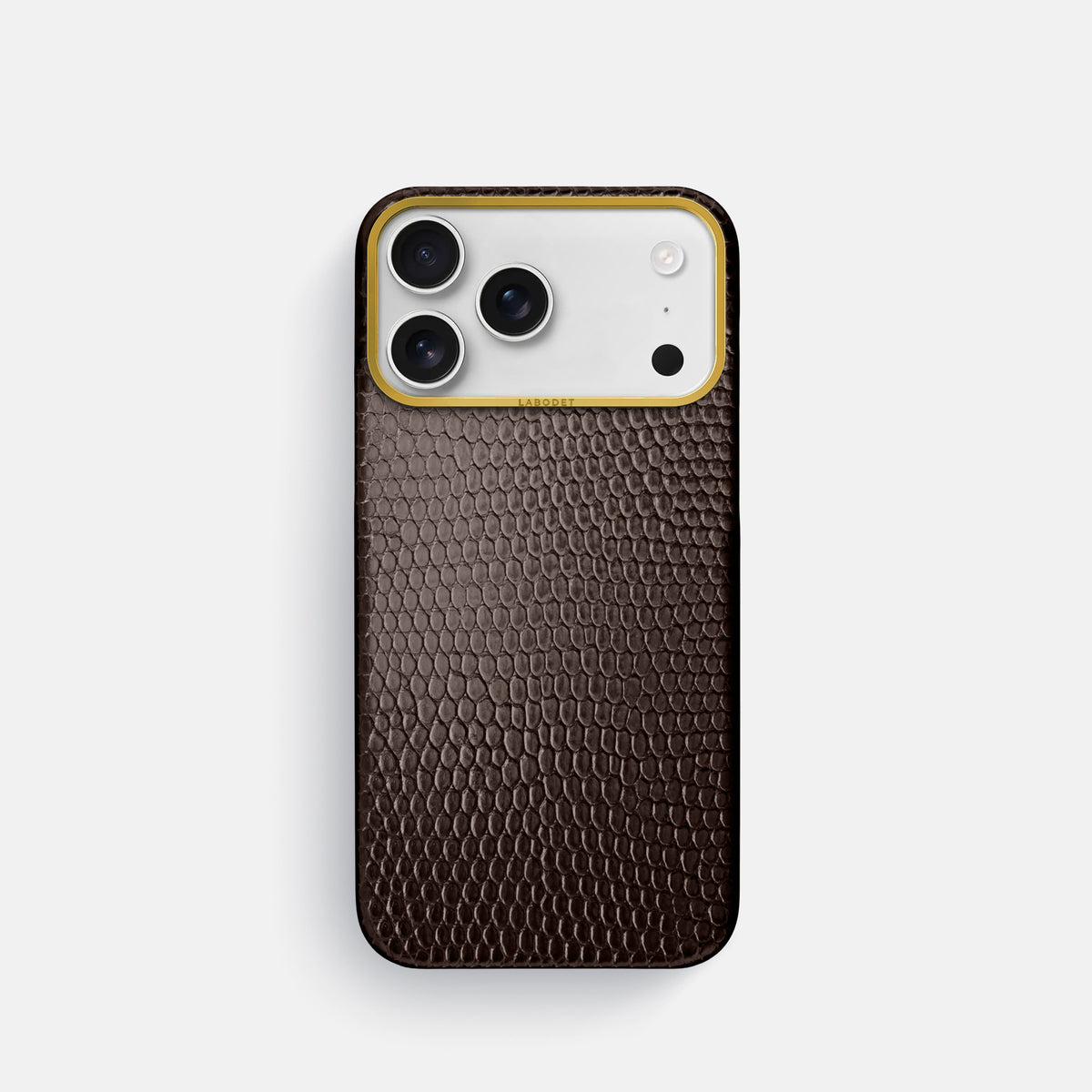 Classic Case For iPhone 17 Pro In Lizard -1 | Brown-Gold
