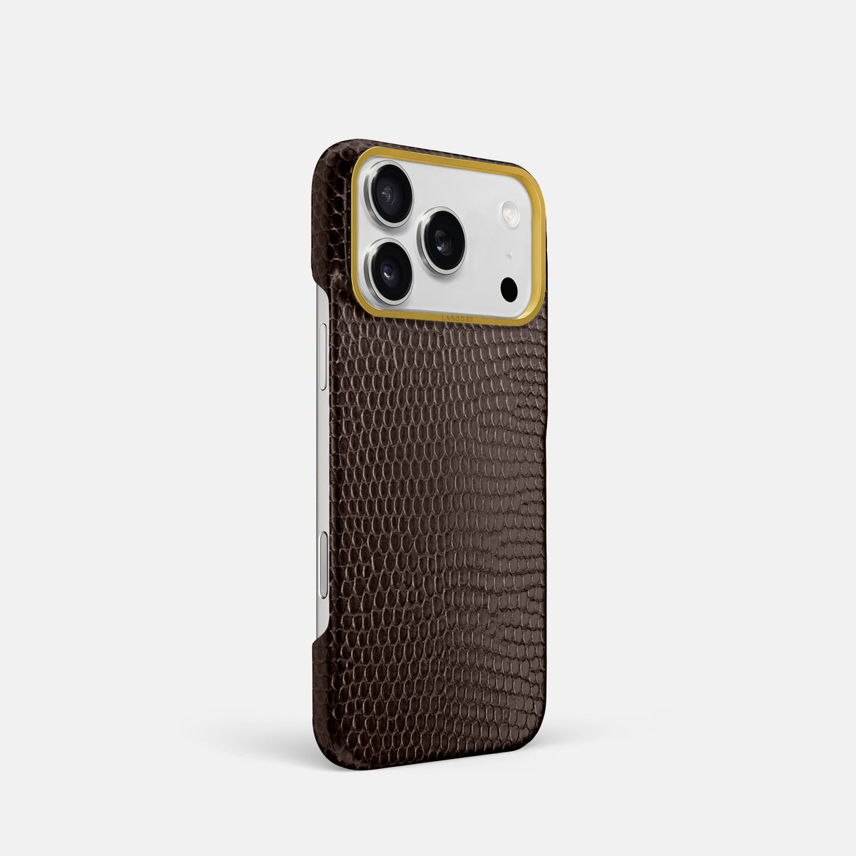Classic Case For iPhone 17 Pro In Lizard -2 | Brown-Gold