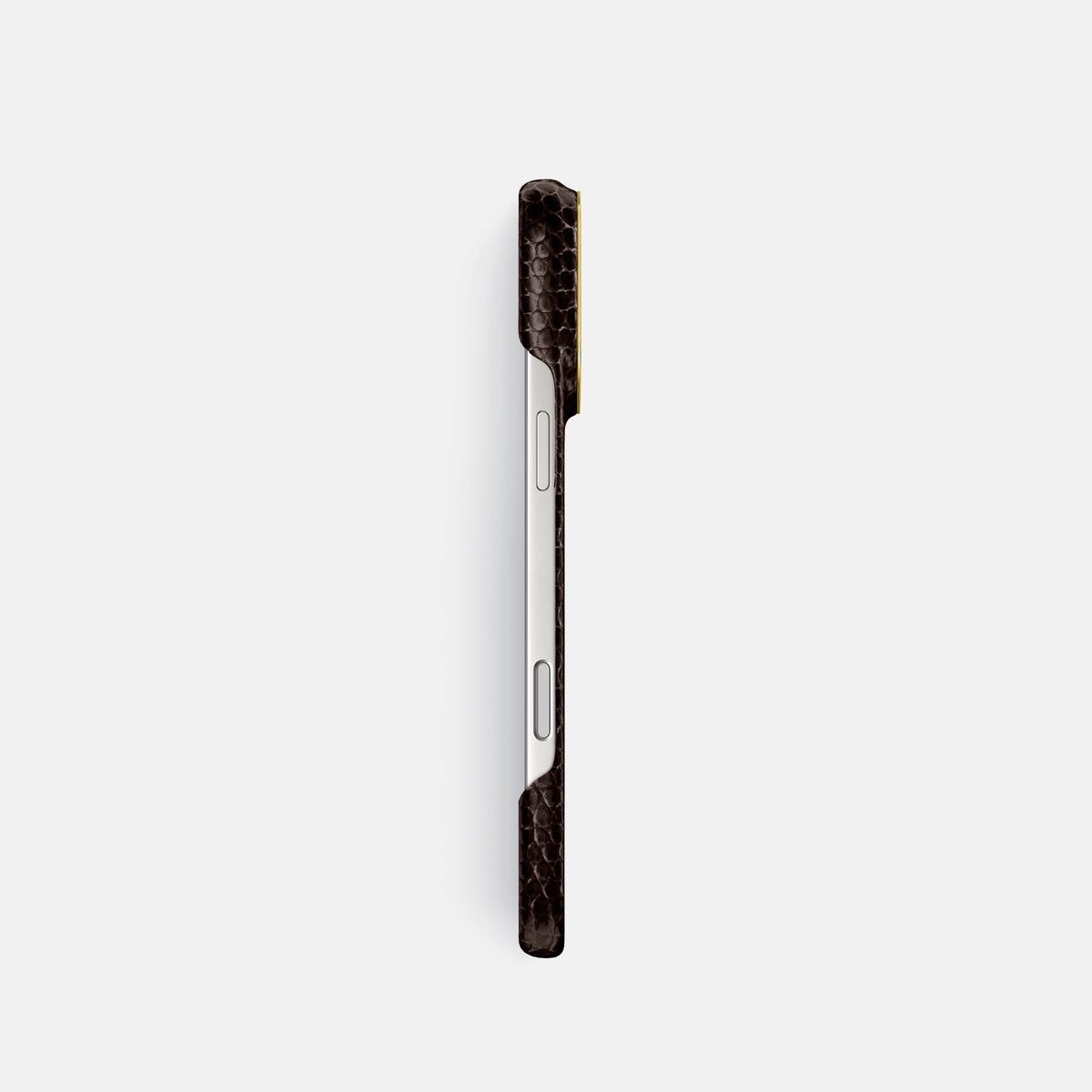 Classic Case For iPhone 17 Pro In Lizard -3 | Brown-Gold