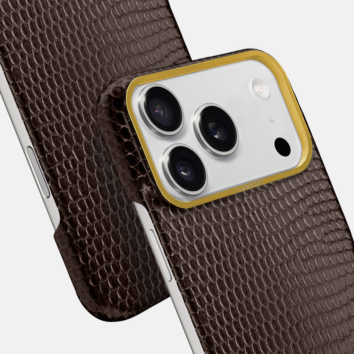 Classic Case For iPhone 17 Pro In Lizard -6 | Brown-Gold