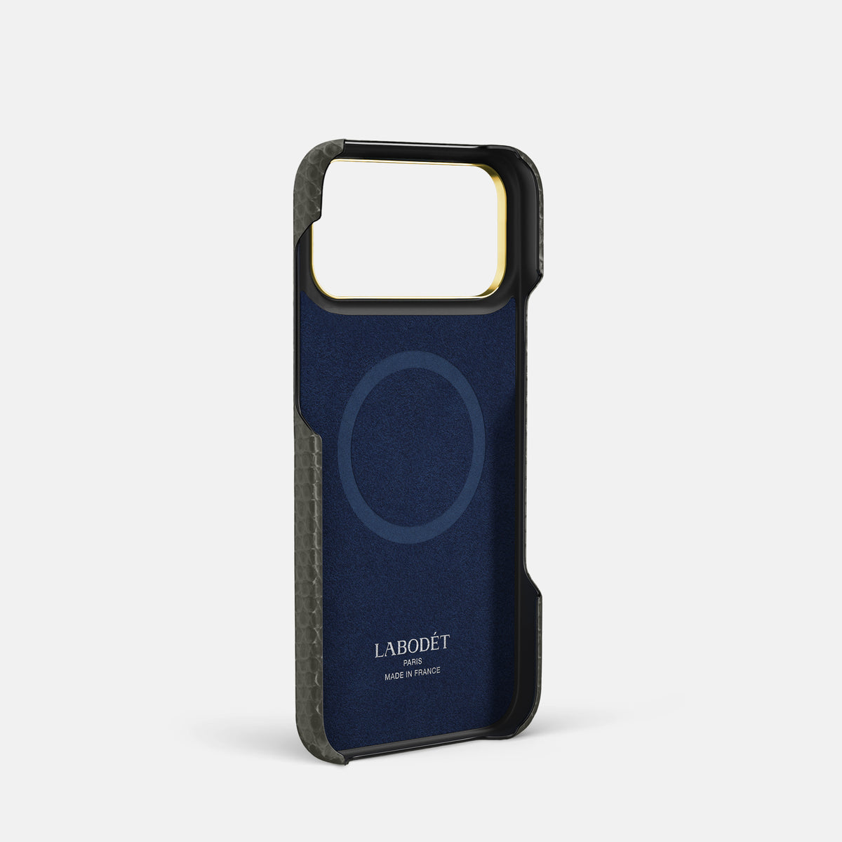 Classic Case For iPhone 17 Pro In Lizard -4 | Grey-Gold