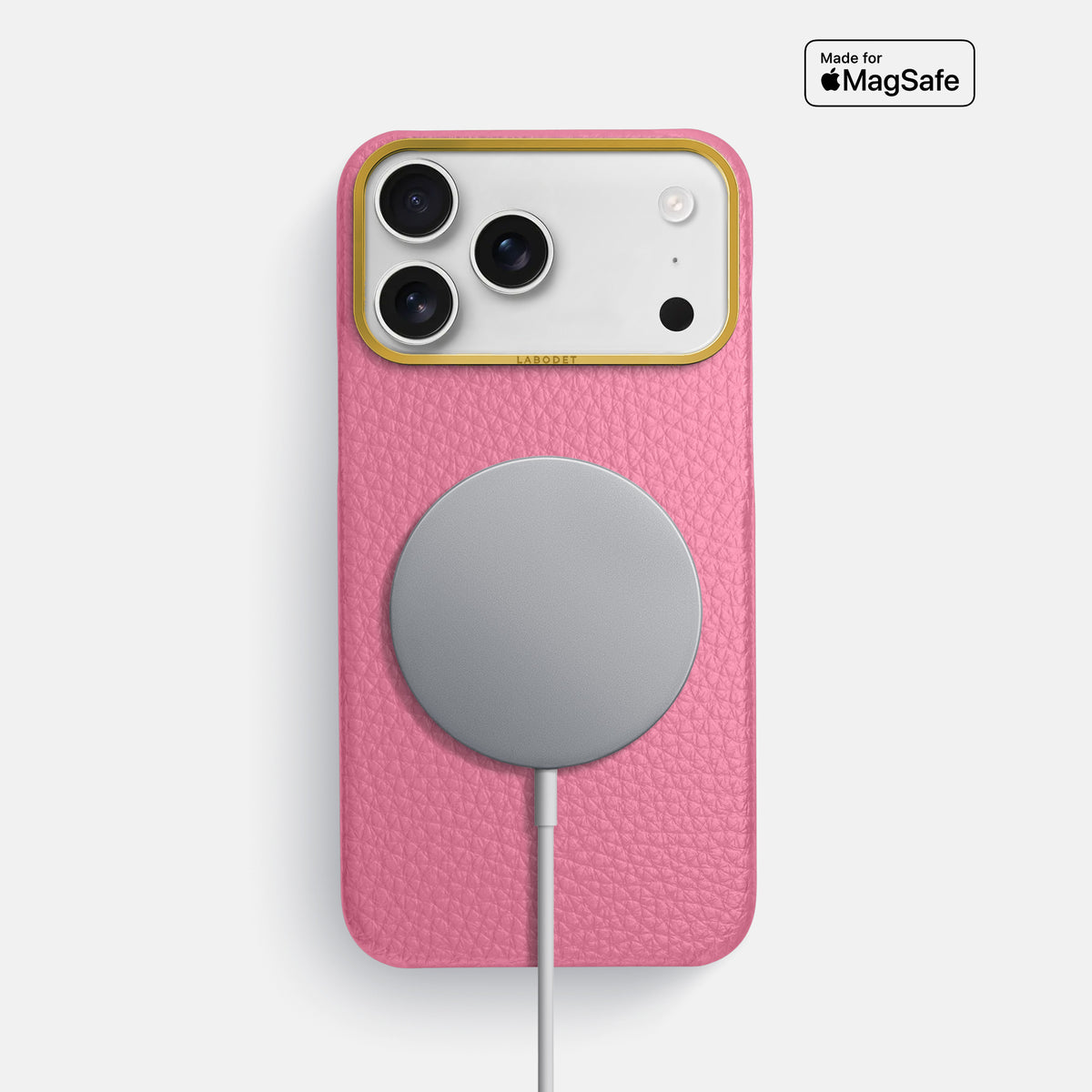 Classic Case For iPhone 17 Pro Max In Calf -5 | Pink-Gold
