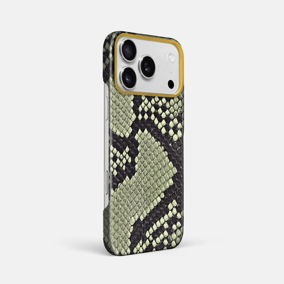 Classic Case For iPhone 17 Pro Max In Deluxe Python -2 | Army-Green-Gold