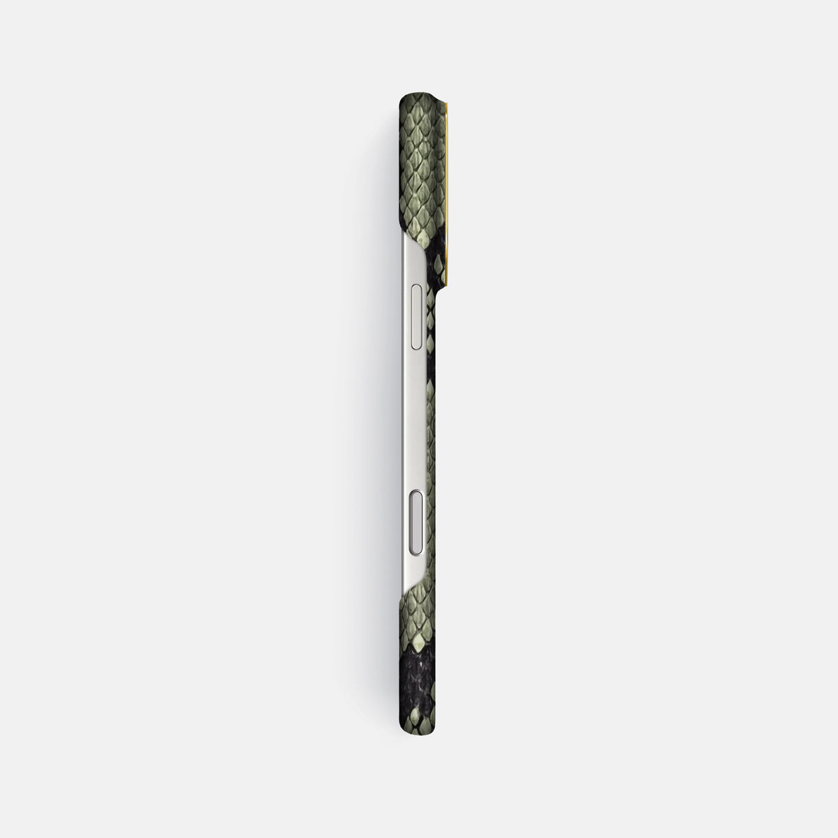 Classic Case For iPhone 17 Pro Max In Deluxe Python -3 | Army-Green-Gold