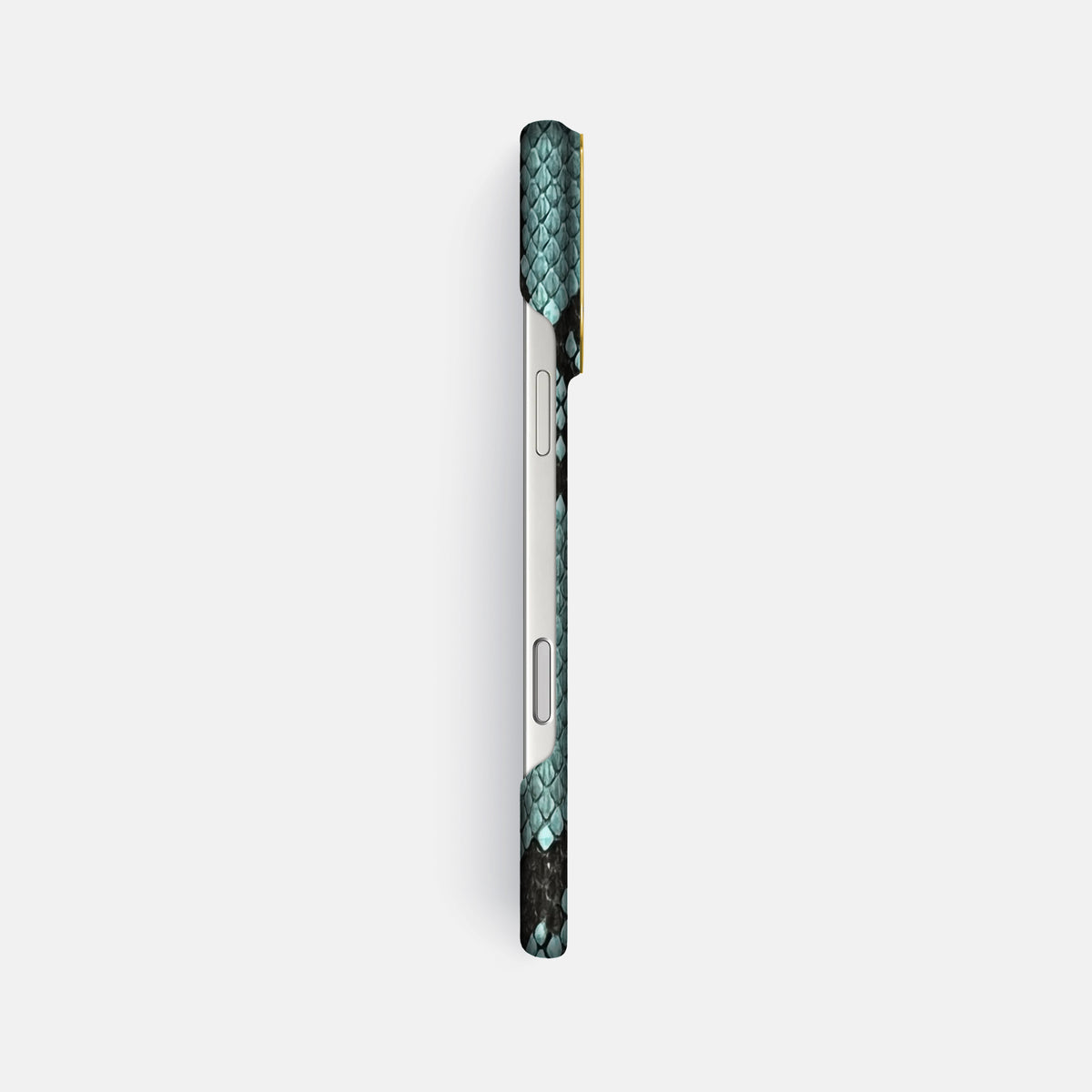 Classic Case For iPhone 17 Pro Max In Deluxe Python -3 | Blue-Lagoon-Gold