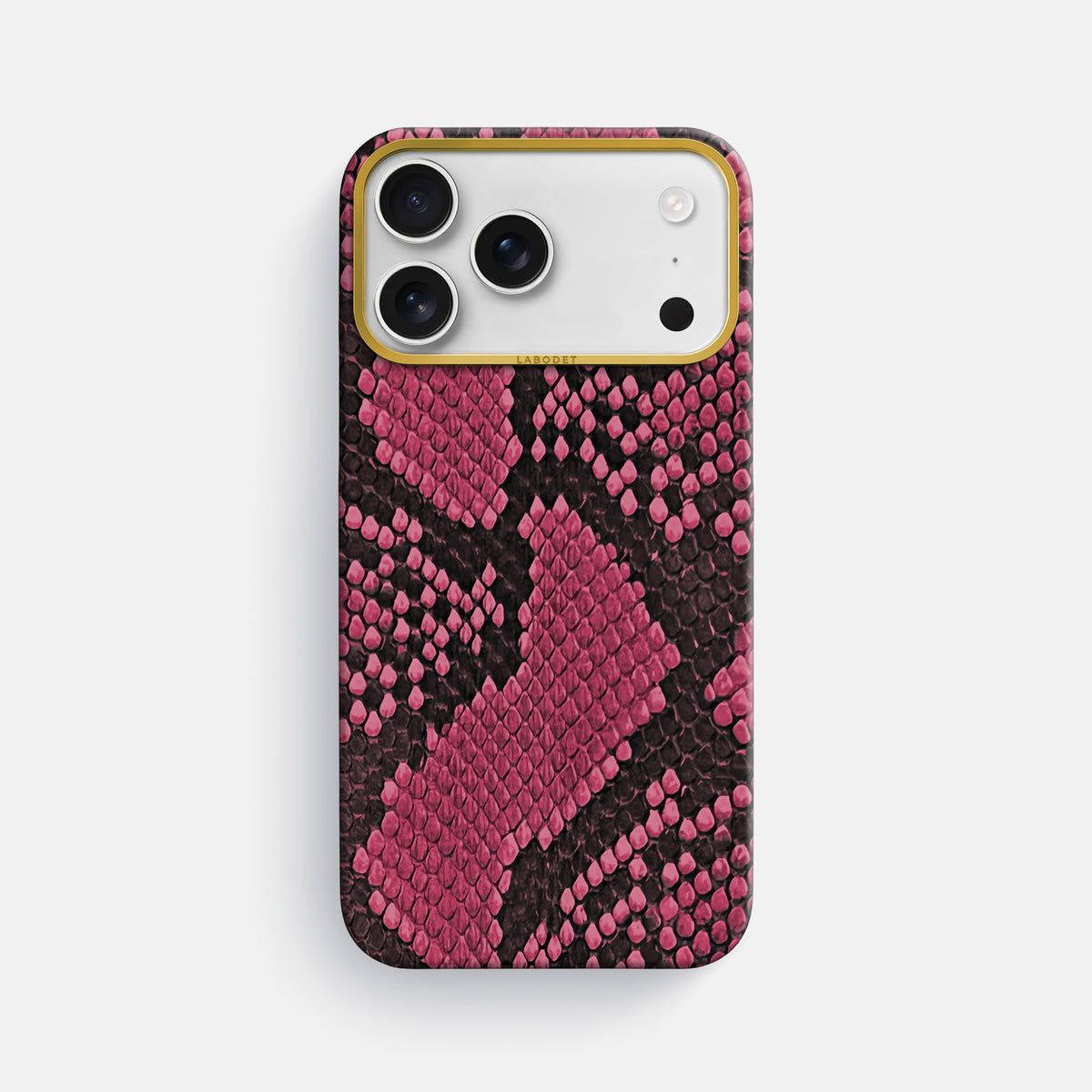 Classic Case For iPhone 17 Pro Max In Deluxe Python -1 | Burgundy-Gold