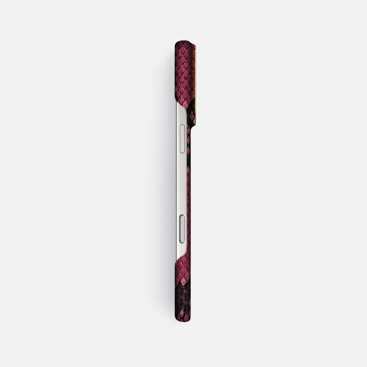 Classic Case For iPhone 17 Pro Max In Deluxe Python -3 | Burgundy-Gold