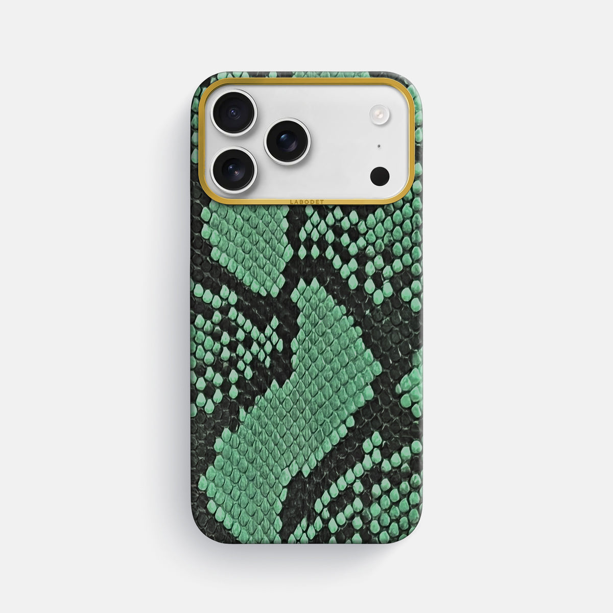 Classic Case For iPhone 17 Pro Max In Deluxe Python -1 | Forest-Green-Gold