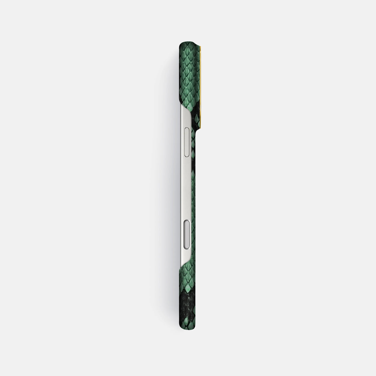Classic Case For iPhone 17 Pro Max In Deluxe Python -3 | Forest-Green-Gold