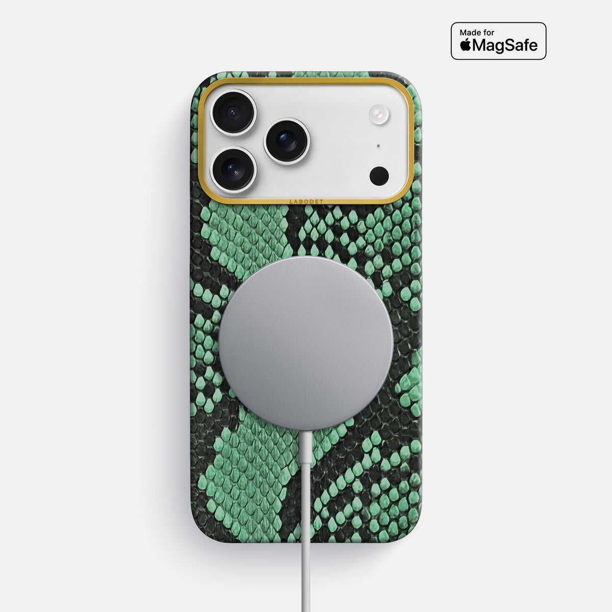 Classic Case For iPhone 17 Pro Max In Deluxe Python -5 | Forest-Green-Gold
