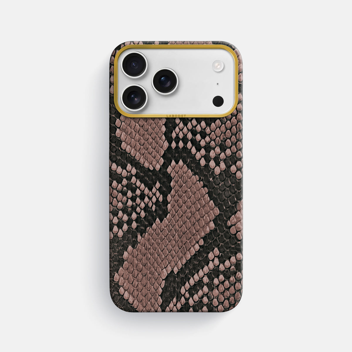 Classic Case For iPhone 17 Pro Max In Deluxe Python -1 | Mahogany-Brown-Gold
