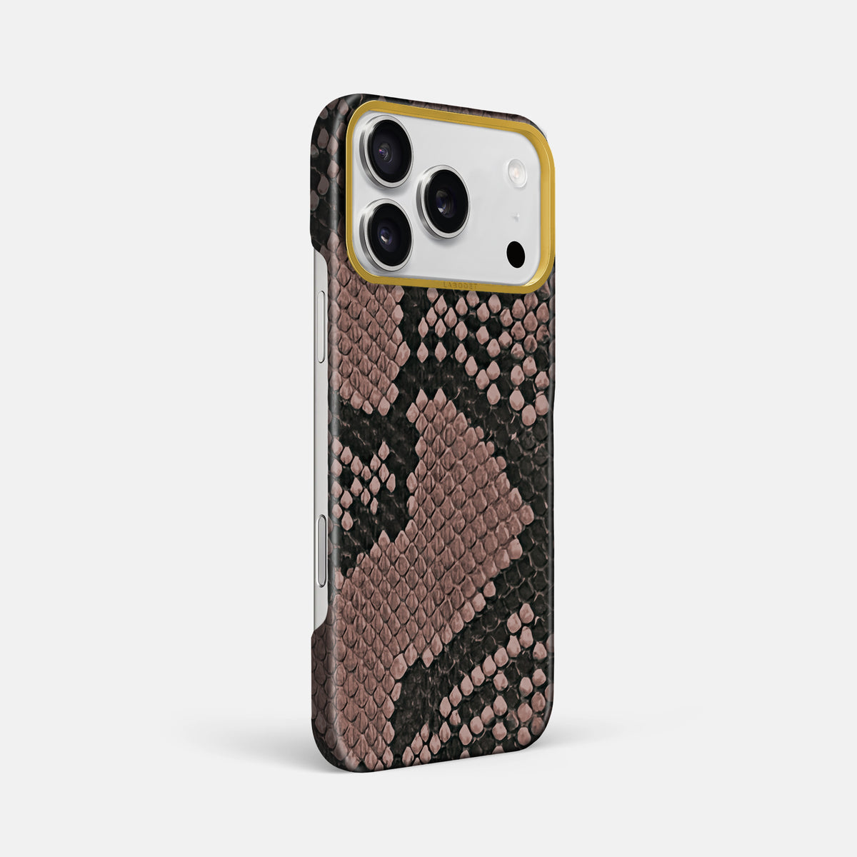 Classic Case For iPhone 17 Pro Max In Deluxe Python -2 | Mahogany-Brown-Gold