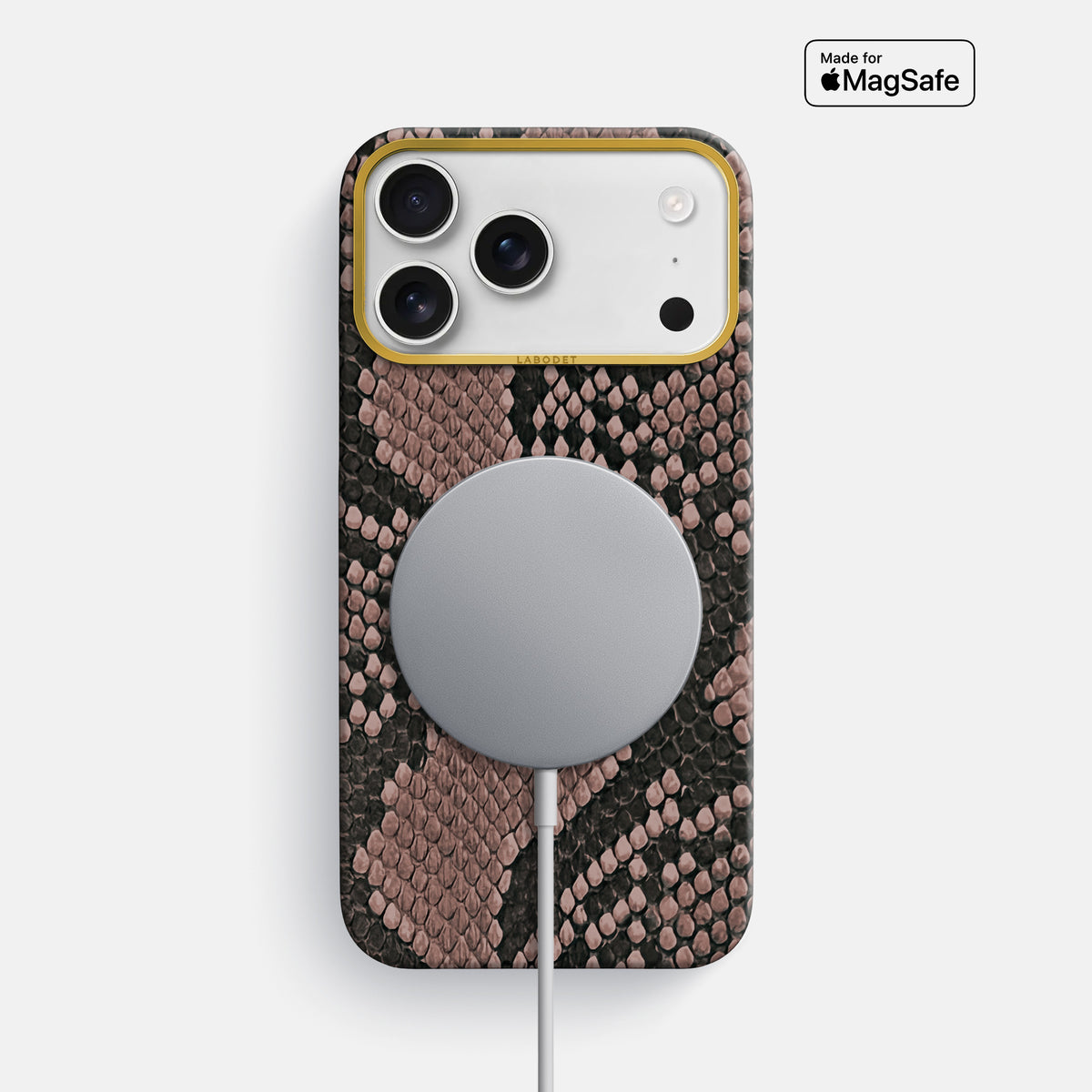 Classic Case For iPhone 17 Pro Max In Deluxe Python -5 | Mahogany-Brown-Gold