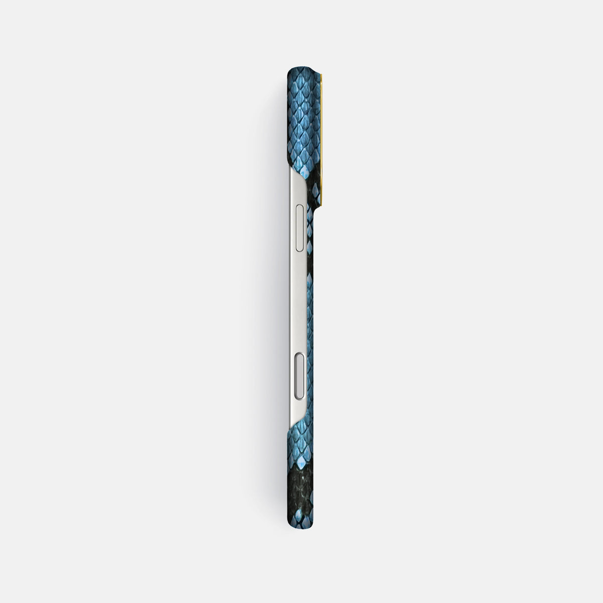 Classic Case For iPhone 17 Pro Max In Deluxe Python -3 | Pacific-Blue-Gold