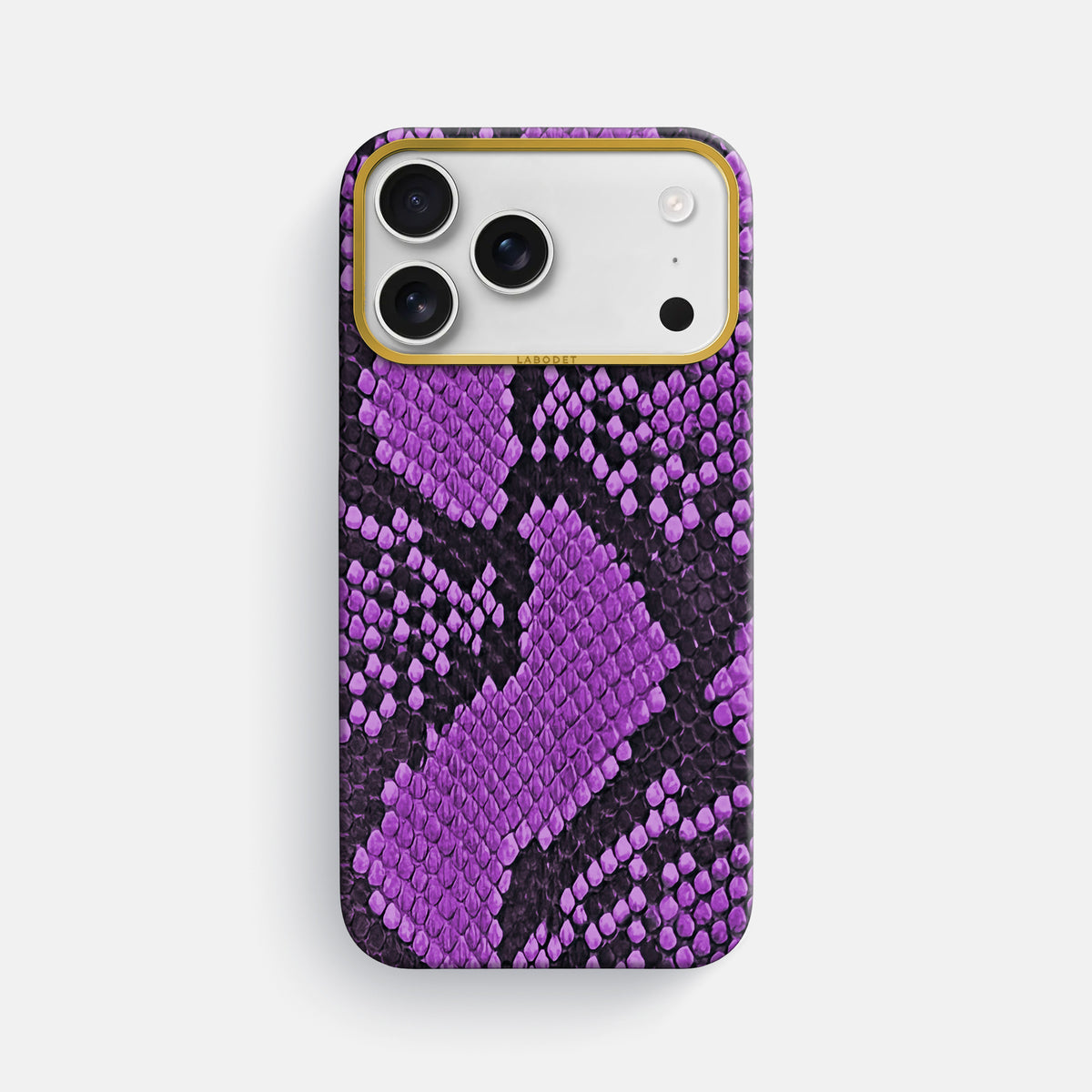 Classic Case For iPhone 17 Pro Max In Deluxe Python -1 | Purple-Gold