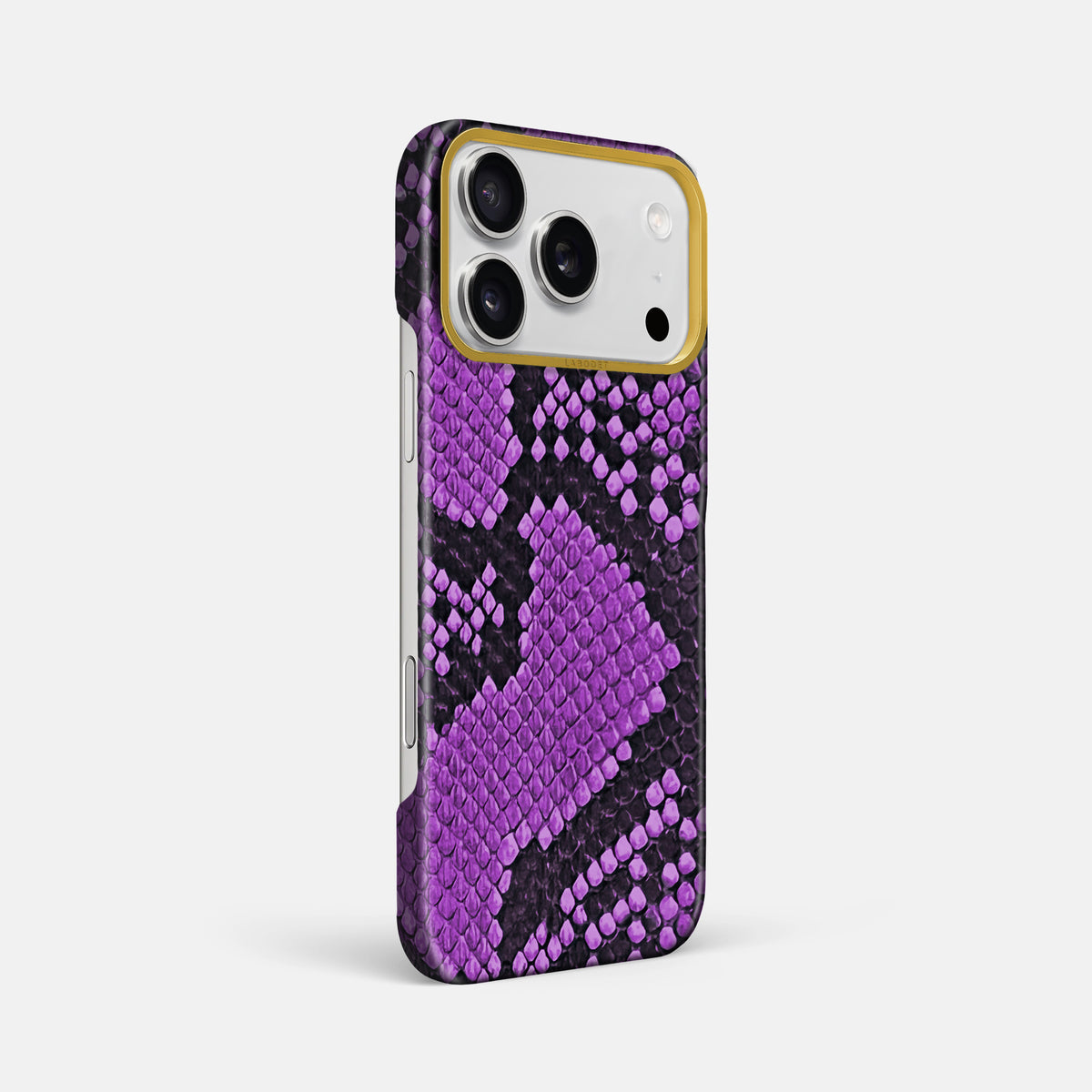 Classic Case For iPhone 17 Pro Max In Deluxe Python -2 | Purple-Gold