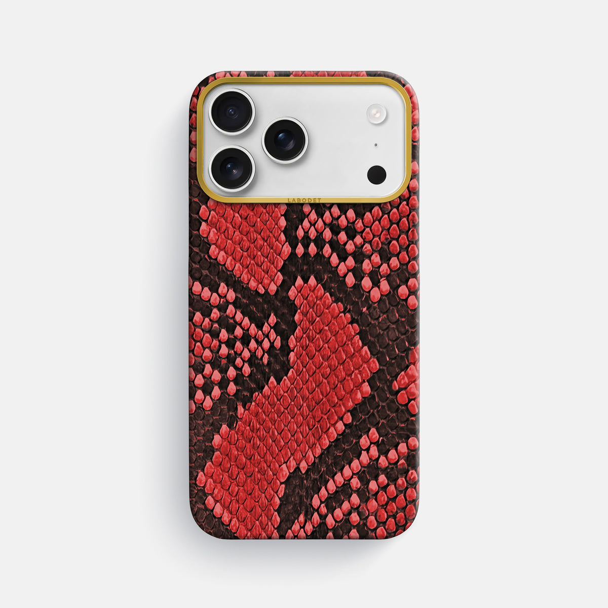 Classic Case For iPhone 17 Pro Max In Deluxe Python -1 | Red-Gold