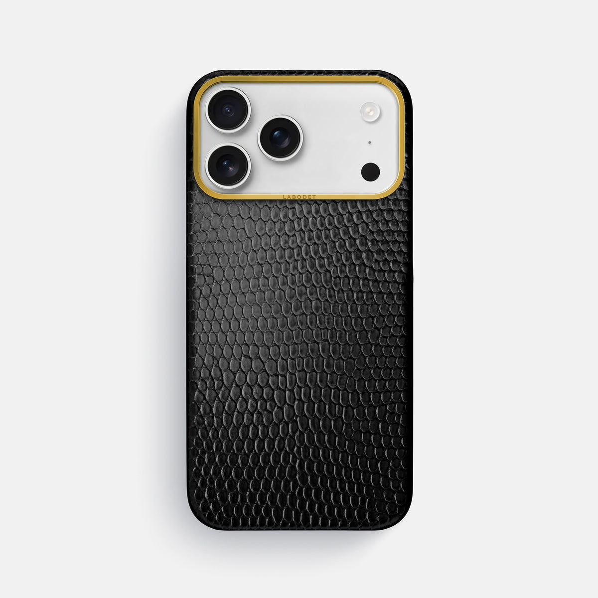 Classic Case For iPhone 17 Pro Max In Lizard -1 | Black-Gold