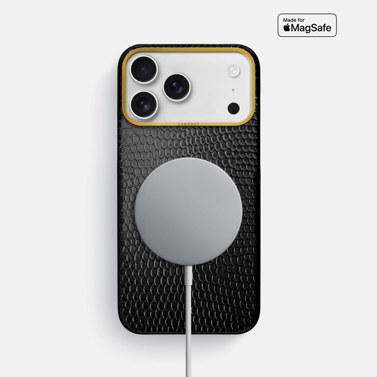 Classic Case For iPhone 17 Pro Max In Lizard -5 | Black-Gold