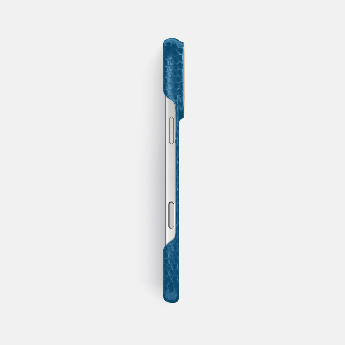 Classic Case For iPhone 17 Pro Max In Lizard -3 | Blue-Gold