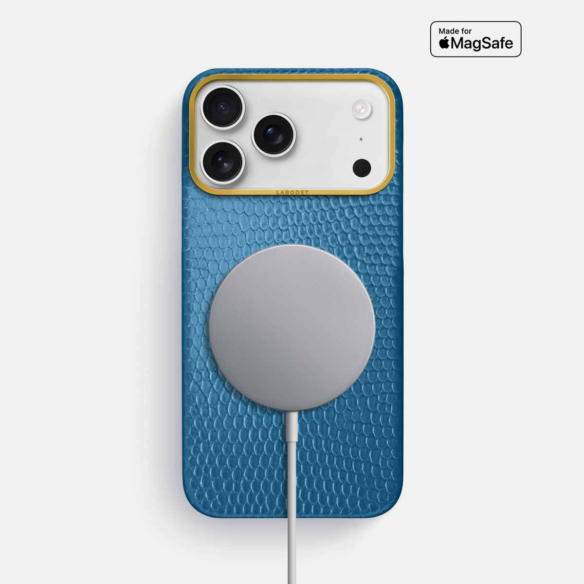 Classic Case For iPhone 17 Pro Max In Lizard -5 | Blue-Gold