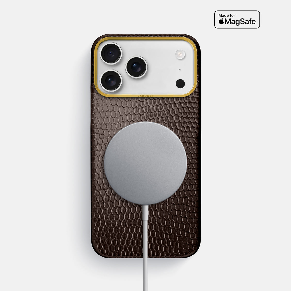 Classic Case For iPhone 17 Pro Max In Lizard -5 | Brown-Gold