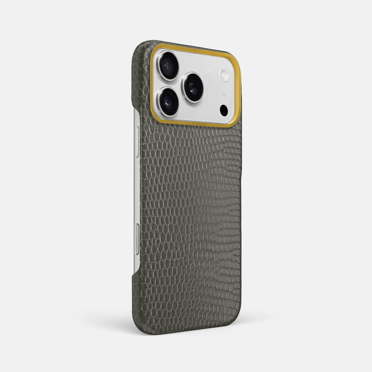 Classic Case For iPhone 17 Pro Max In Lizard -2 | Grey-Gold