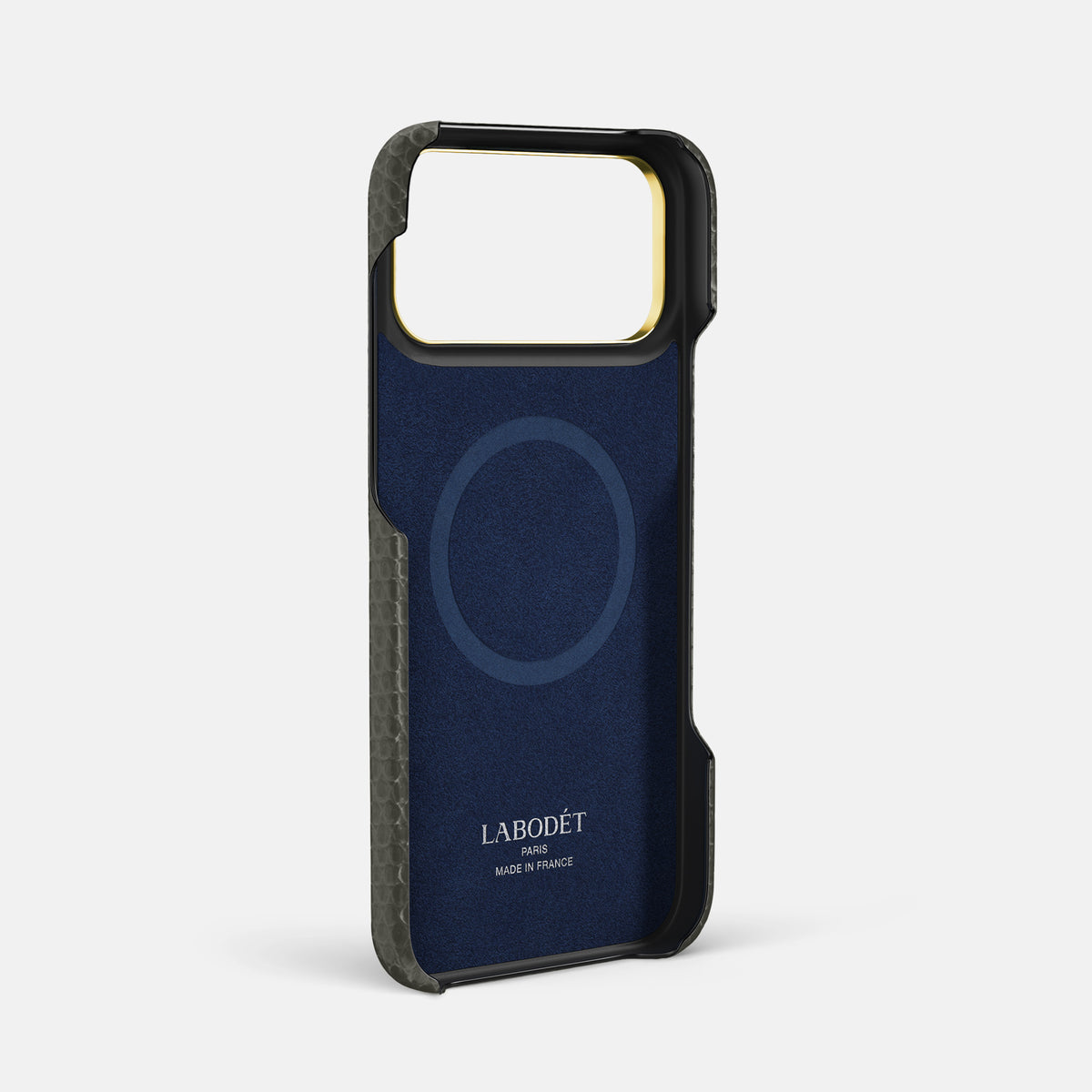 Classic Case For iPhone 17 Pro Max In Lizard -4 | Grey-Gold