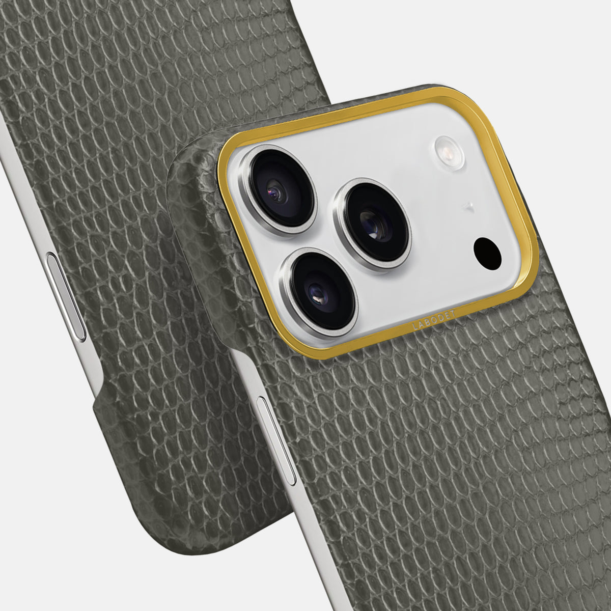 Classic Case For iPhone 17 Pro Max In Lizard -6 | Grey-Gold